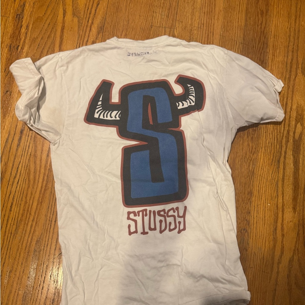 Stussy White Short Sleeve Tee Casual Cotton Shirt